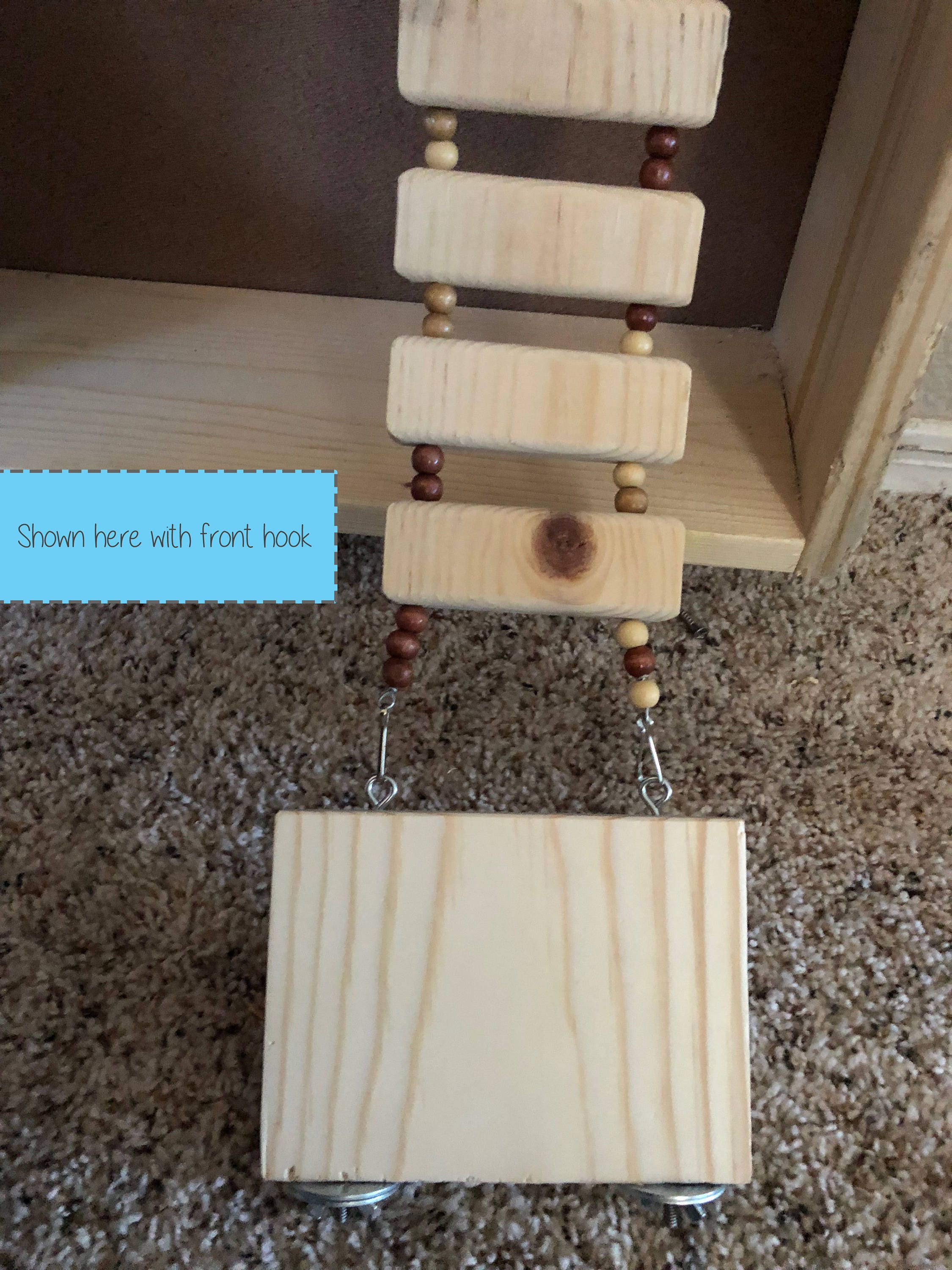 Wood Shelf Rat Toy Wood Shelf With Ladder Rat Toy Rat Etsy