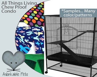 All Living Things chew-proof Loft liners for Rats, Chinchilla, Degu and Ferrets Absorbent Fleece pads, Cage Bedding Small Animal accessories