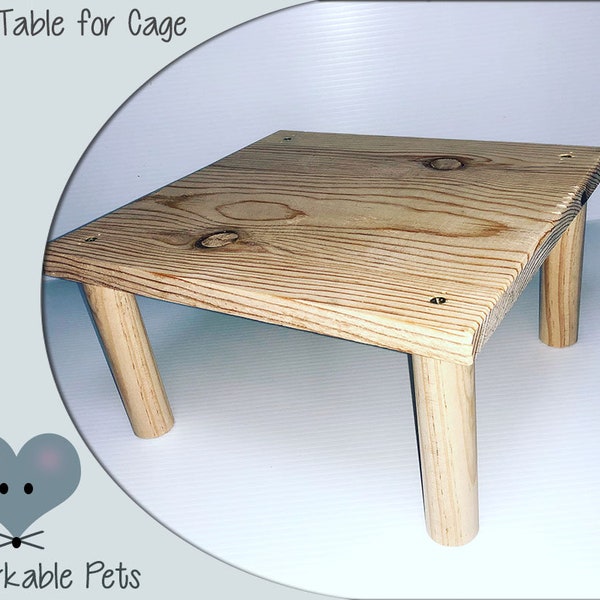 Wood Pet Accessories | Wood table small animal table free standing shelf hamster toy cage