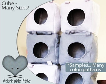 Small Animal Hut Cube Hide Cage Accessory