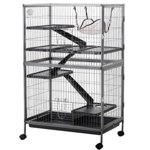 Pawhut 50 4 Tier Steel Plastic Small Animal Pet Cage Fleece Etsy