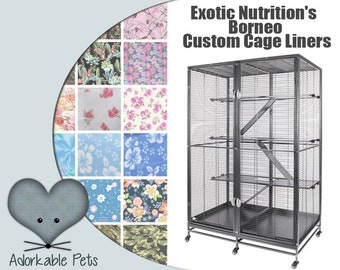 Exotic Nutrition Borneo cage liner set for Squirrel, Rat, Monkey, Ferret, Chinchilla, Degu and Sugar Glider
