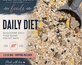 Raining Rats Grain Diet Base: Barley-Based Rat Food Mix (2.8lbs)
