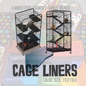 Anti Pill Fleece Cage Liner 18x24 for Yaheetech Small Animal Cage Reusable Washable Bedding for Guinea Pig Ferret Hedgehog curved shelves