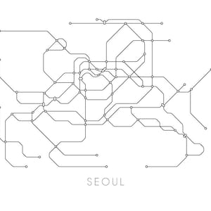 Seoul Subway Map Print - Seoul Metro Map Poster - Etsy