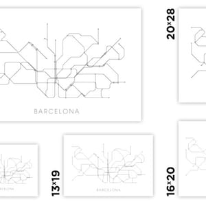 Barcelona Subway Map Print - Barcelona Metro Map Poster - Etsy
