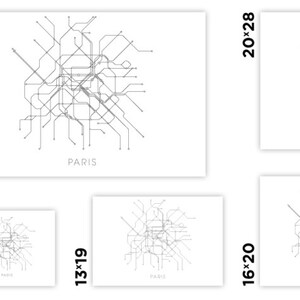 Paris Subway Map Print - Paris Metro Map Poster - Etsy