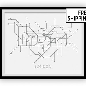 Londres metro mapa imprimir - cartel del mapa del Metro de Londres