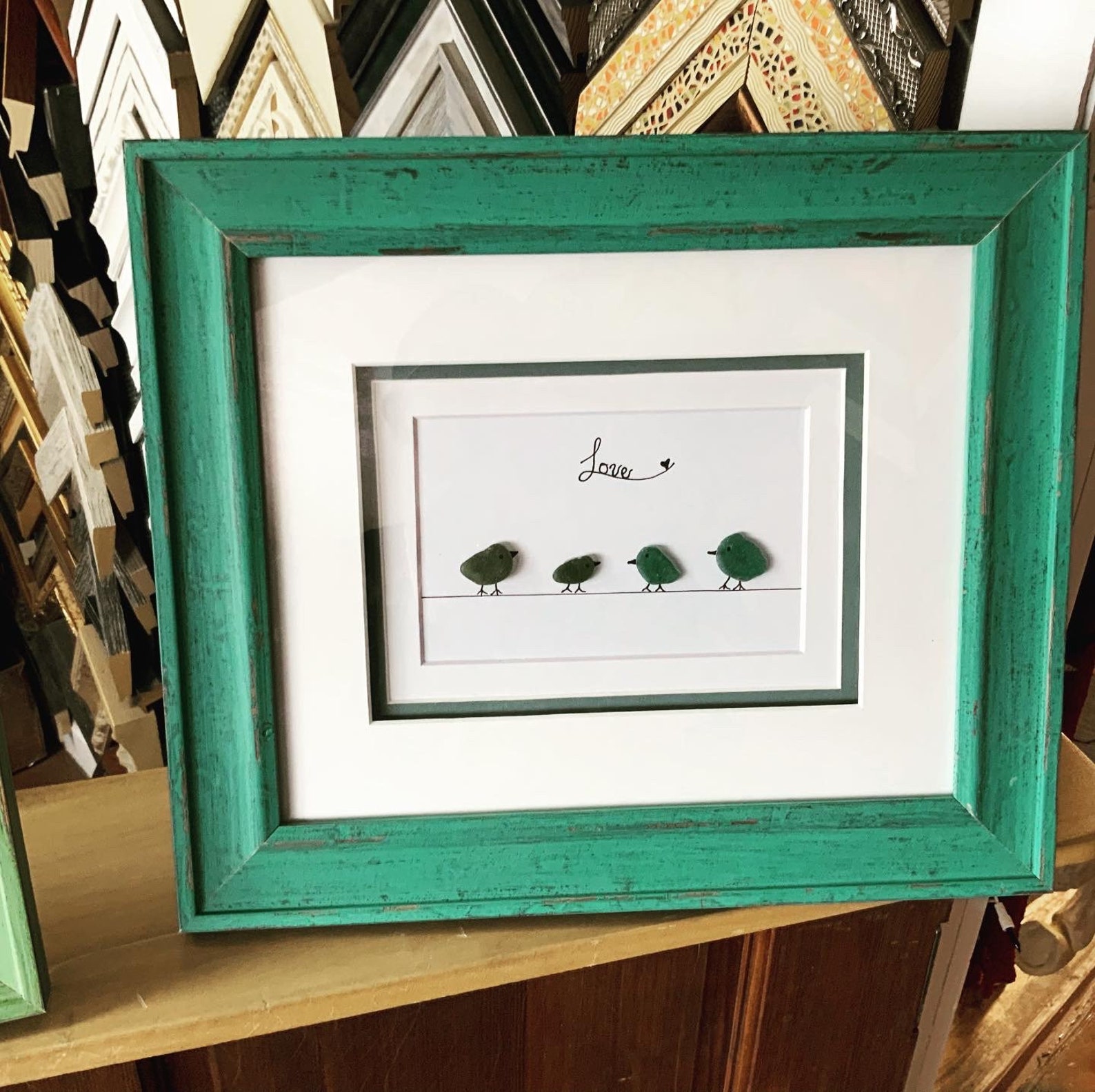 Sea Glass Framed Art Etsy