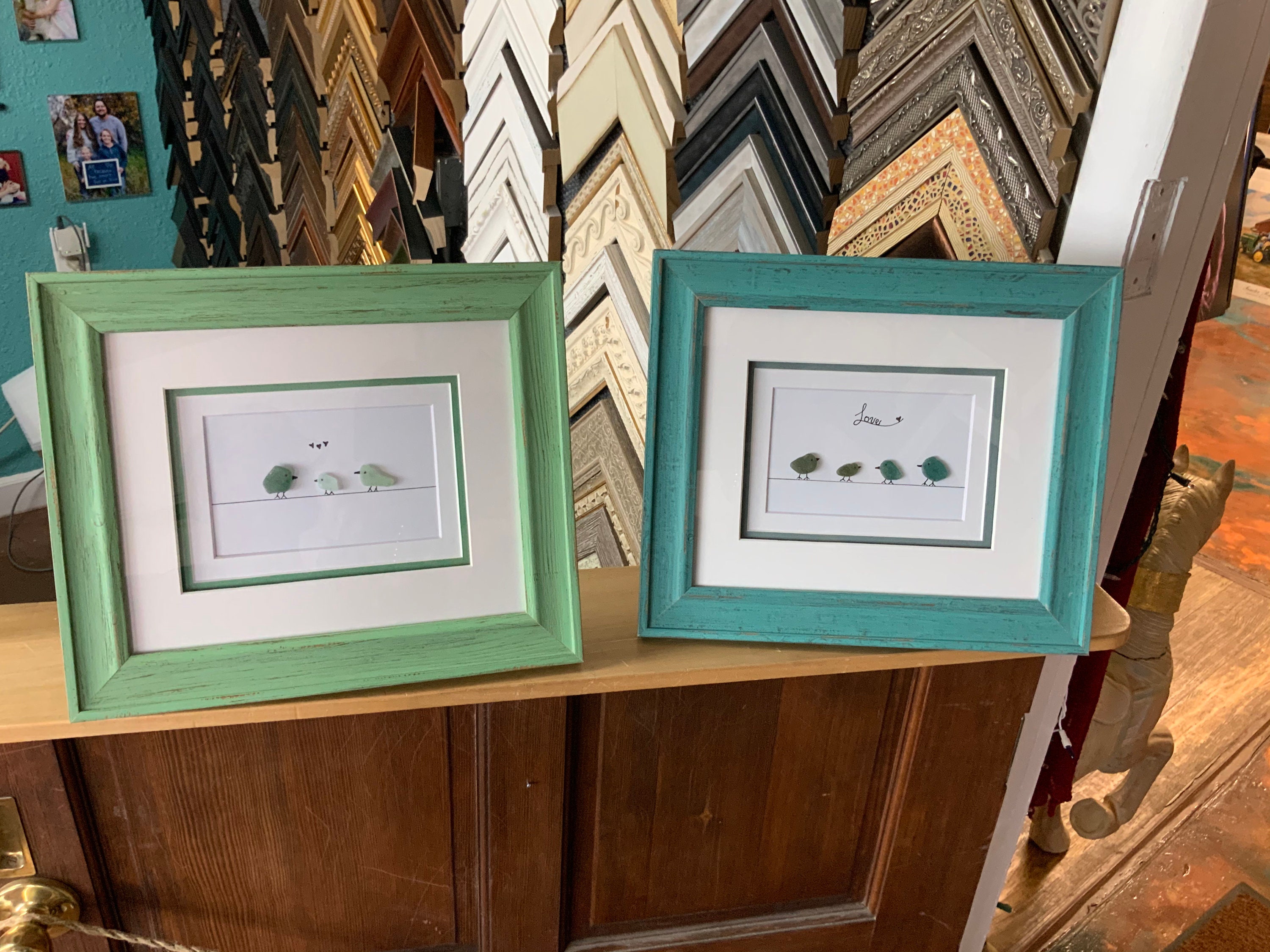 Sea Glass Framed Art Etsy