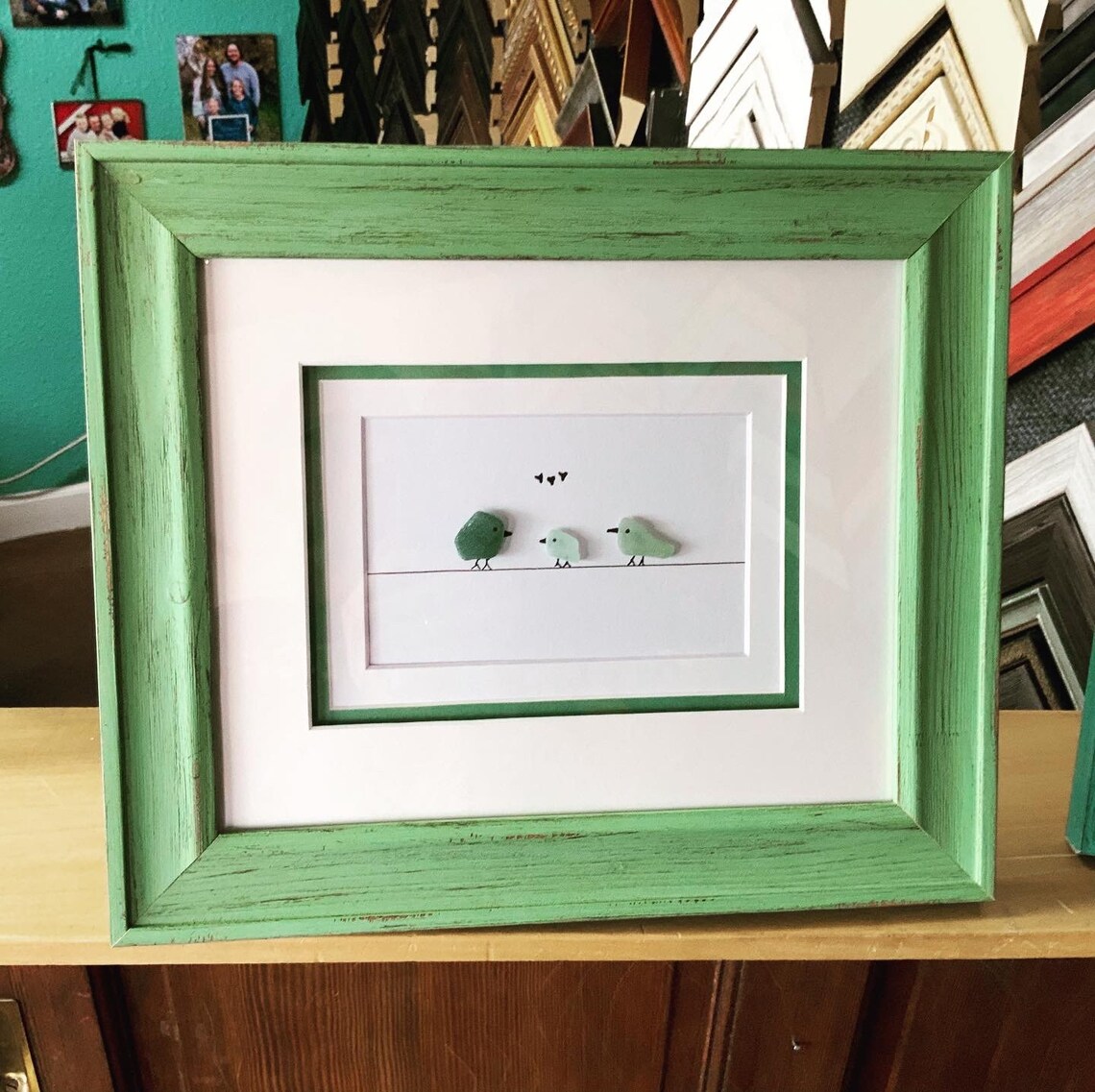 Sea Glass Framed Art Etsy