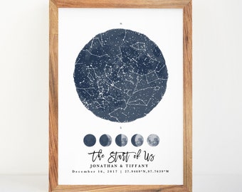 Custom Star Map Poster / Anniversary Gift / Personalized Gift / Night Sky Print / Wedding Gift / Custom Anniversary Gift / Night Sky Art