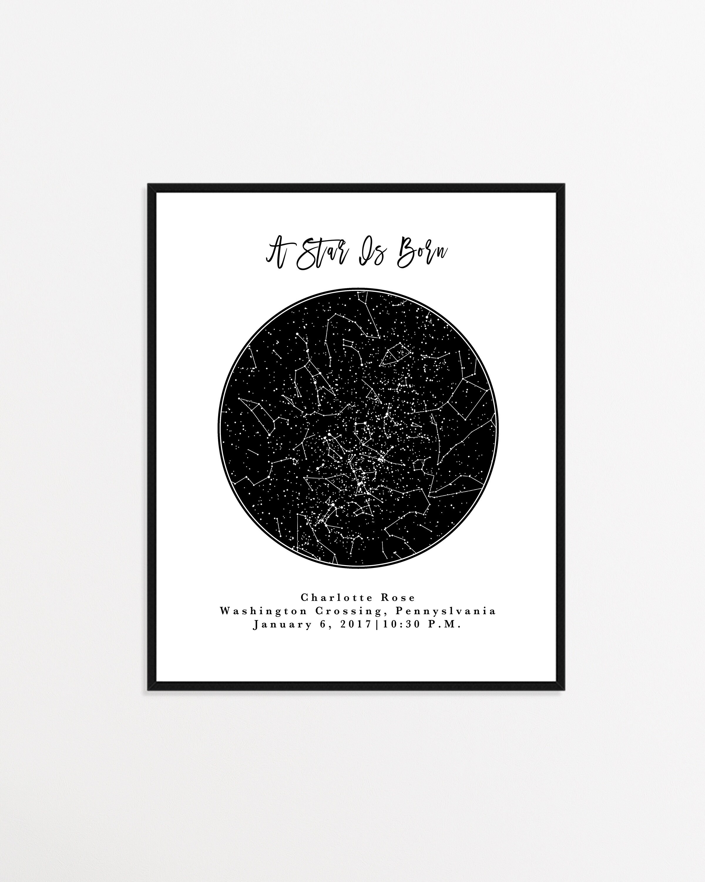 Custom Star Map Poster / Custom Anniversary Gift / Etsy