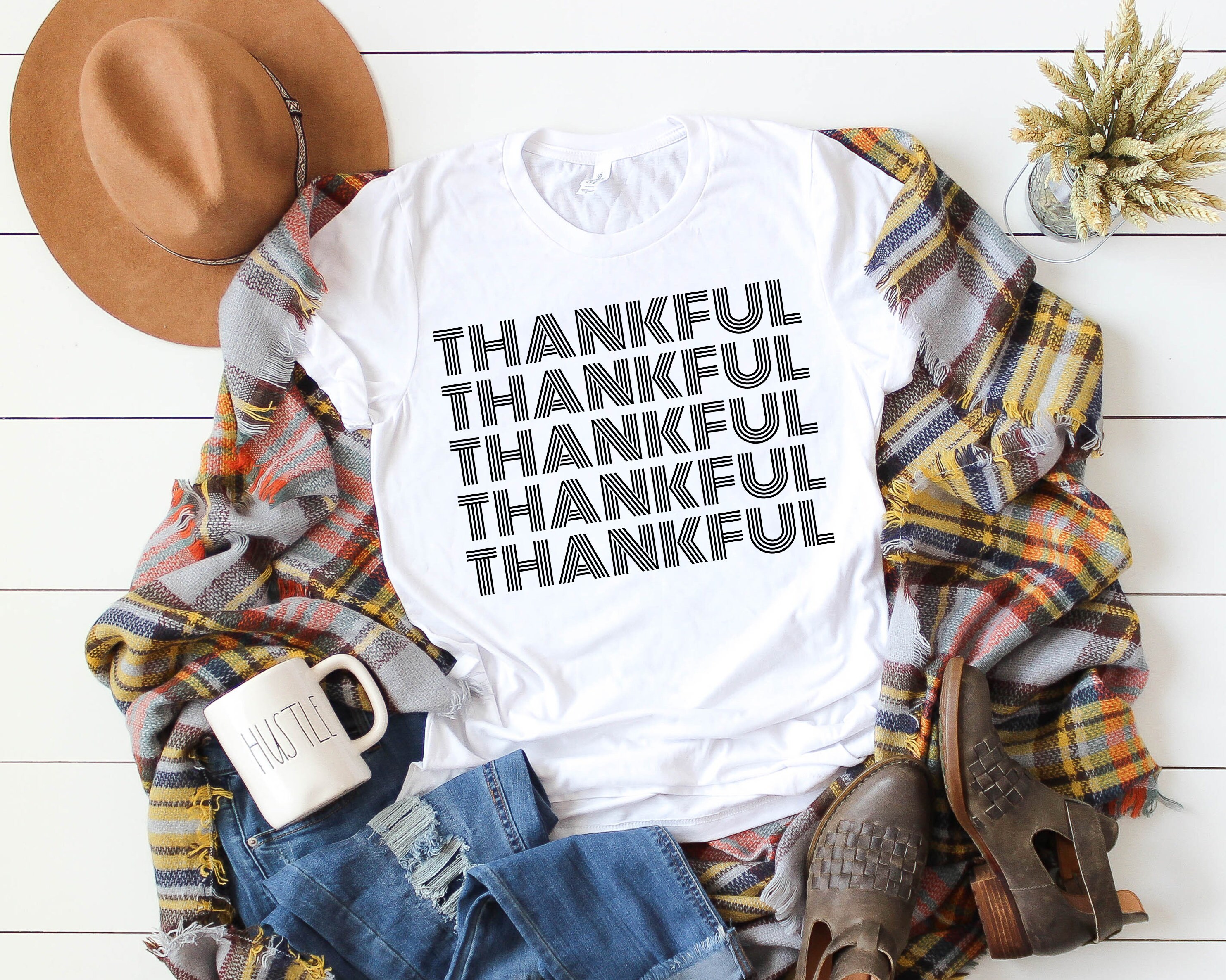 Thankful Shirt / Thanksgiving Shirt / Fall Shirt / Cute Fall Etsy