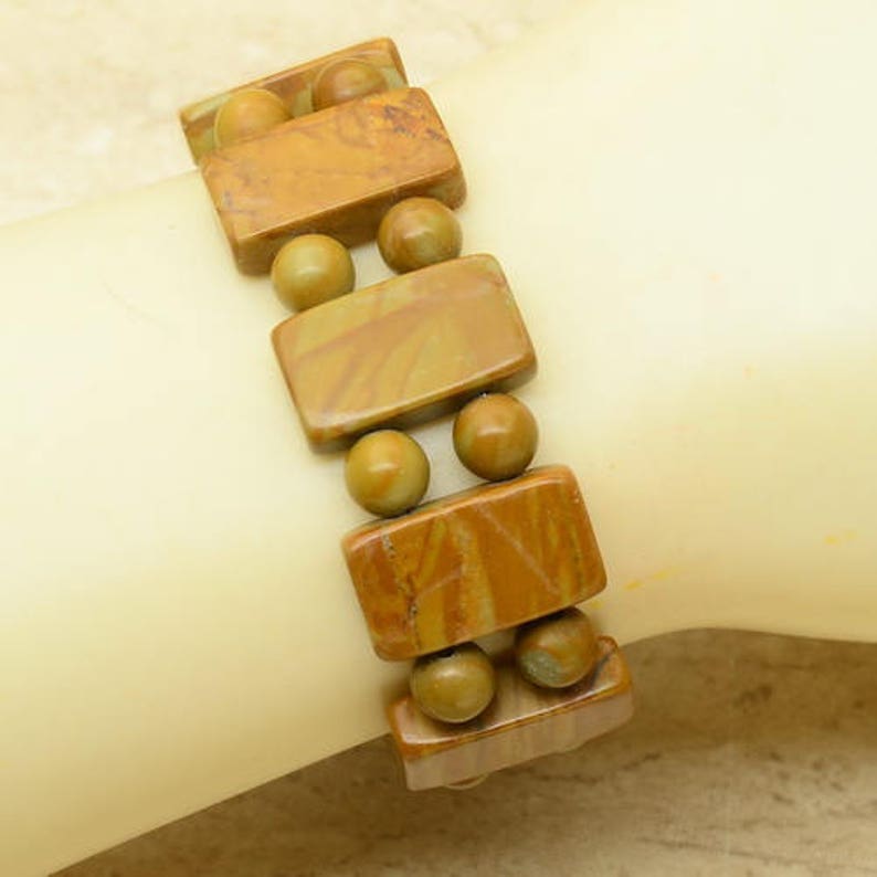 Stretchy 7 12 Natural Jasper Gemstone Bracelet