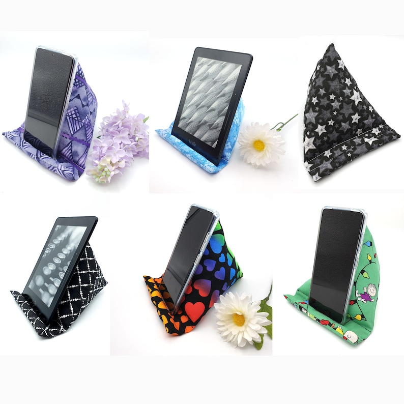 Floral phone cushion Holiday Gift Mobile phone beanie Kindle Stand Xmas Gift iPhone Holder Phone accessories Fabric Smartphone Stand