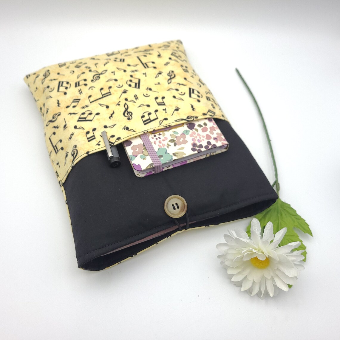 Book Sleeve with Closure Handmade Book Cover Book Sleeve Etsy