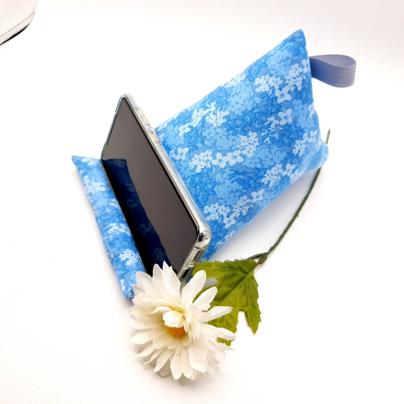 Floral phone cushion Holiday Gift Mobile phone beanie Kindle Stand Xmas Gift iPhone Holder Phone accessories Fabric Smartphone Stand