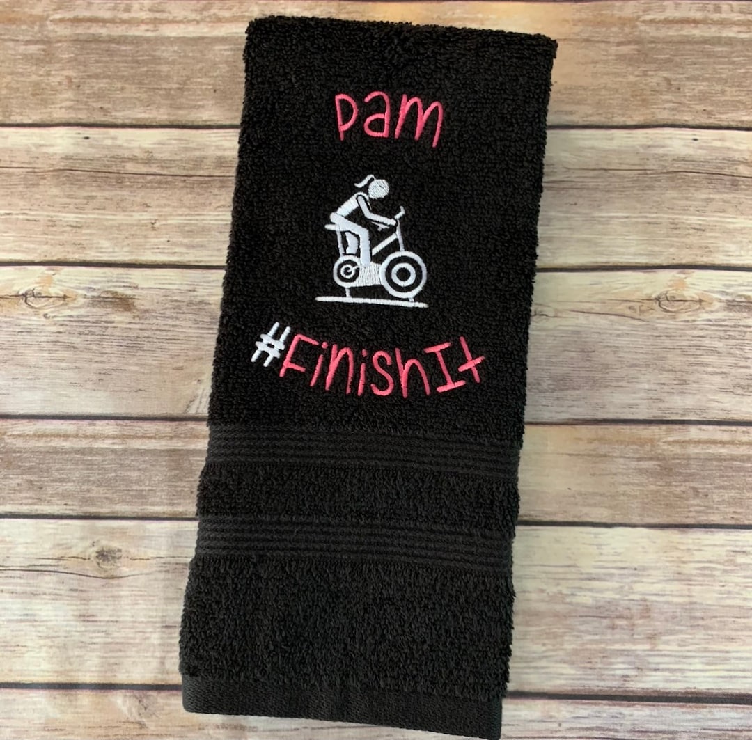 Gym Towel/ Cycle Towel/ Bike Towelembroidered Hand Towel Etsy