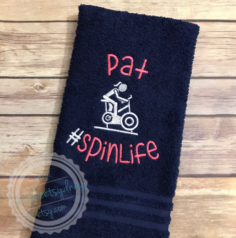 Spin Towel/ Cycle Towel/ Gym TowelEmbroidered Hand Towel Etsy