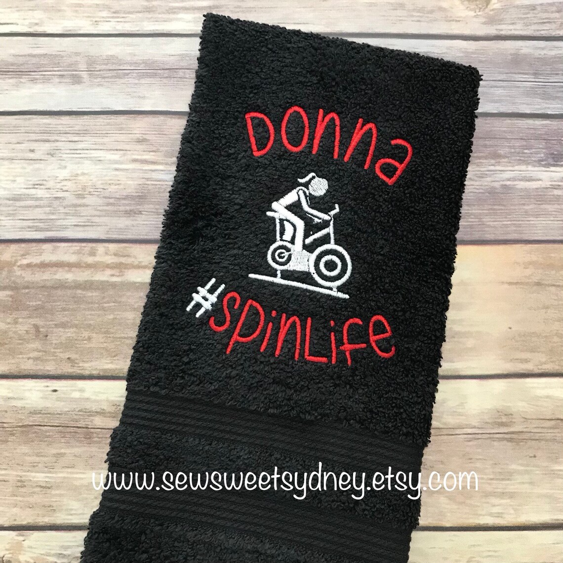 Spin Towel/ Cycle Towel/ Gym TowelEmbroidered Hand Towel Etsy