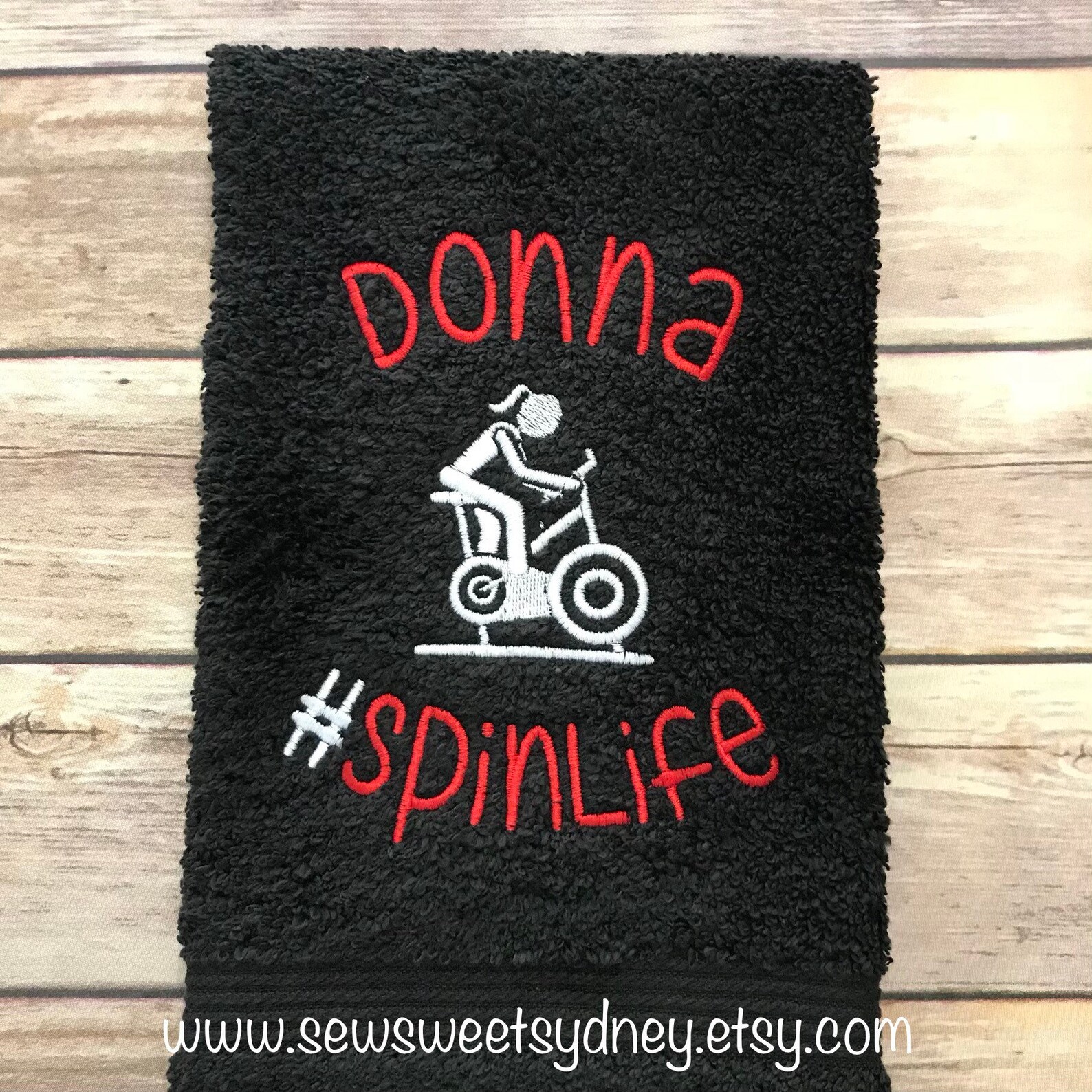 Spin Towel/ Cycle Towel/ Gym TowelEmbroidered Hand Towel Etsy