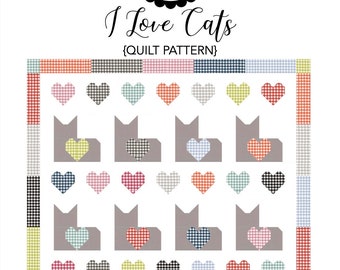 I Love Cats PAPER quilt pattern