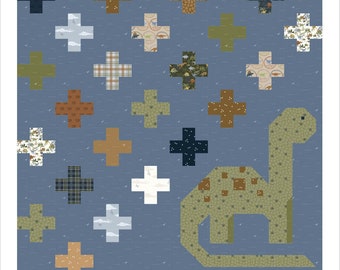 PDF Swiss Cretaceous Dinosaur Quilt Pattern