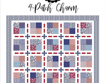 4-Patch Charm PDF Quilt Anleitung