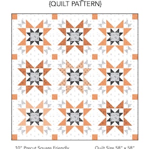 Oktober sterren quilt papier patroon