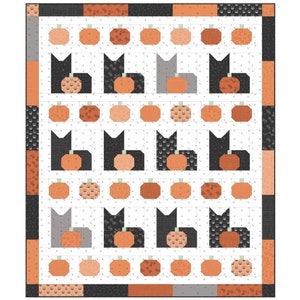 Pumpkins and Cats PAPER Quilt Pattern