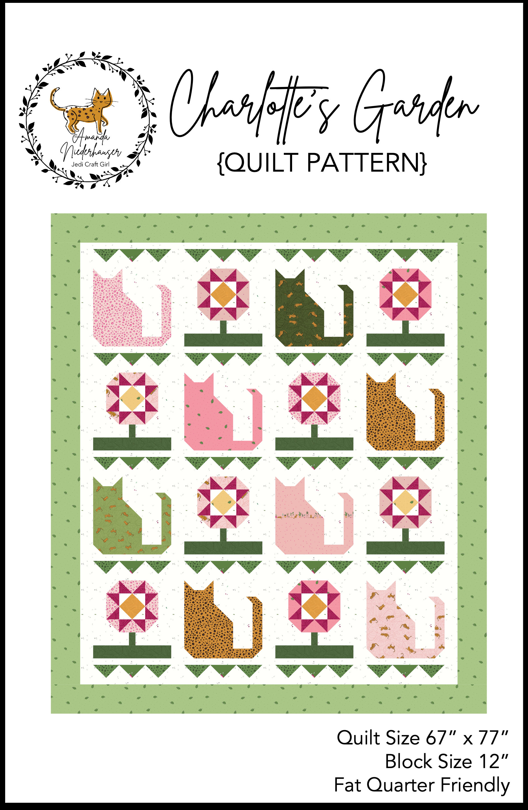 Chards Quilt Pattern Charlotte's Garden Quilt Pattern PDF for Instant Download - Etsy
