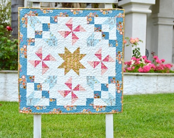 グッドモーニングスターシャインPDFキルトパターン、ミニキルト、壁掛け、キルトパターン