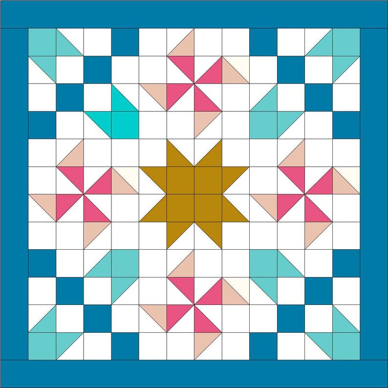 Good Morning Starshine PDF Quilt Pattern, Mini Quilt, Wallhanging, Quilt Pattern image 5