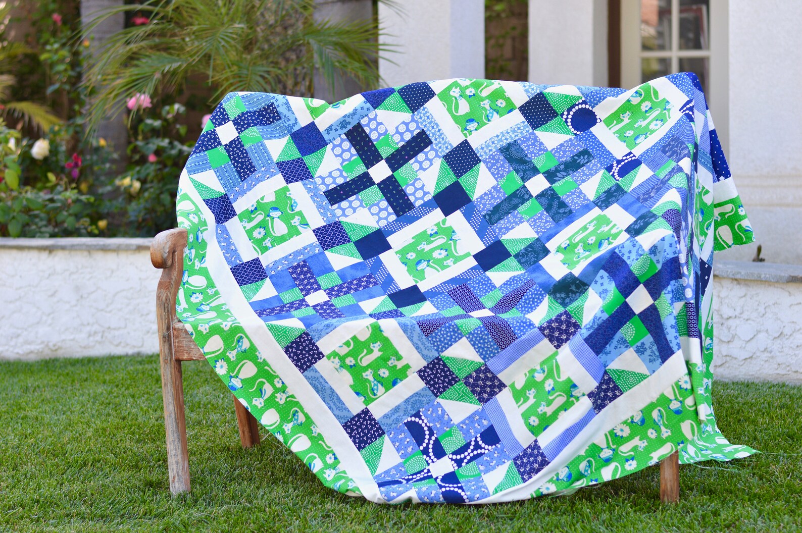 Blue & Green Quilt PDF Pattern Etsy