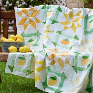 Lemon Fresh Quilt Pattern, PDF Quilt Pattern