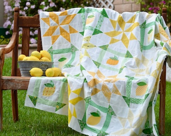 Lemon Fresh Quilt Pattern, PDF Quilt Pattern