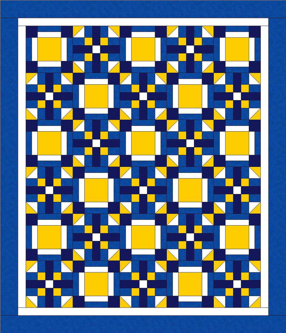 Blue & Green Quilt PDF Pattern Etsy