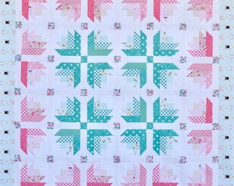 Hello Springtime Quilt Pattern, PDF Quilt Pattern, Spring Quilt