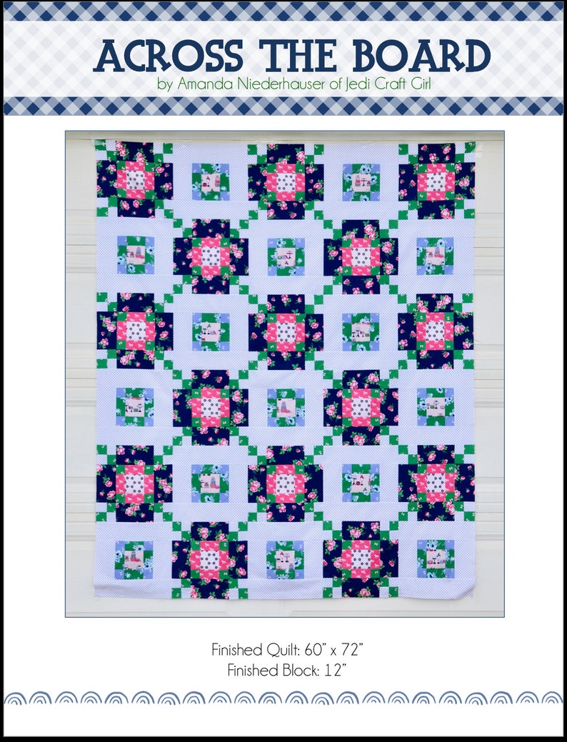 Across The Board Digital Quilt Pattern, PDF Quilt Pattern image 3