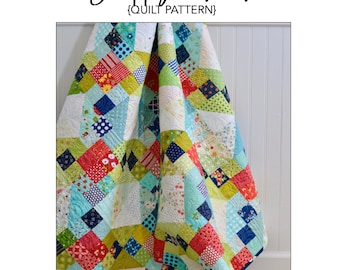 Scrappy Charm Quilt Pattern {PAPER}