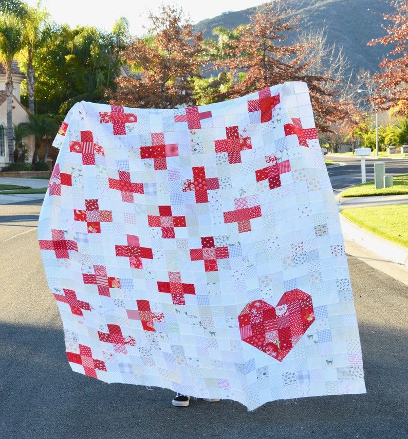 Swiss Kiss PDF Quilt Pattern, Valentine Quilt Pattern, Quilt Pattern image 7