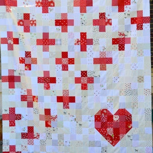 Swiss Kiss PDF Quilt Pattern, Valentine Quilt Pattern, Quilt Pattern