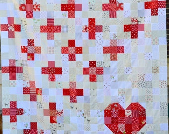 Swiss Kiss PDF Quilt Pattern, Valentine Quilt Pattern, Quilt Pattern
