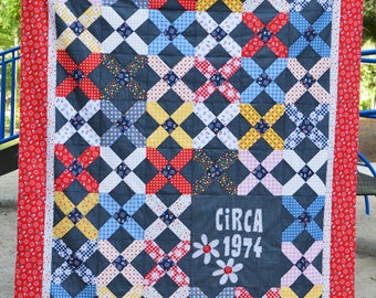 Circa 1974 PDF Quilt Pattern, Retro Quilt Pattern, Quilt Pattern, Quilting