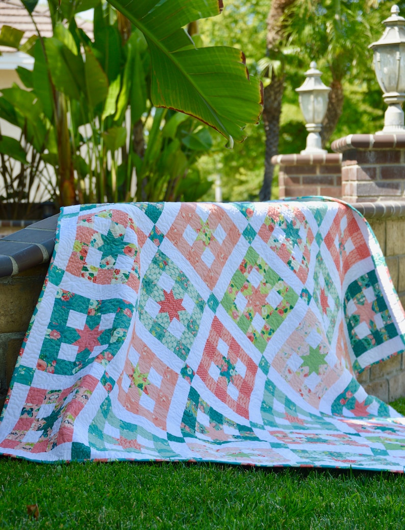 Gingham Picnic PAPER Quilt Pattern Etsy