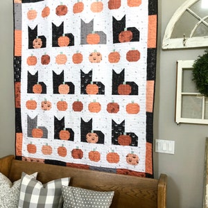 Pumpkins and Cats PDF Quilt Pattern, DOWNLOAD image 4