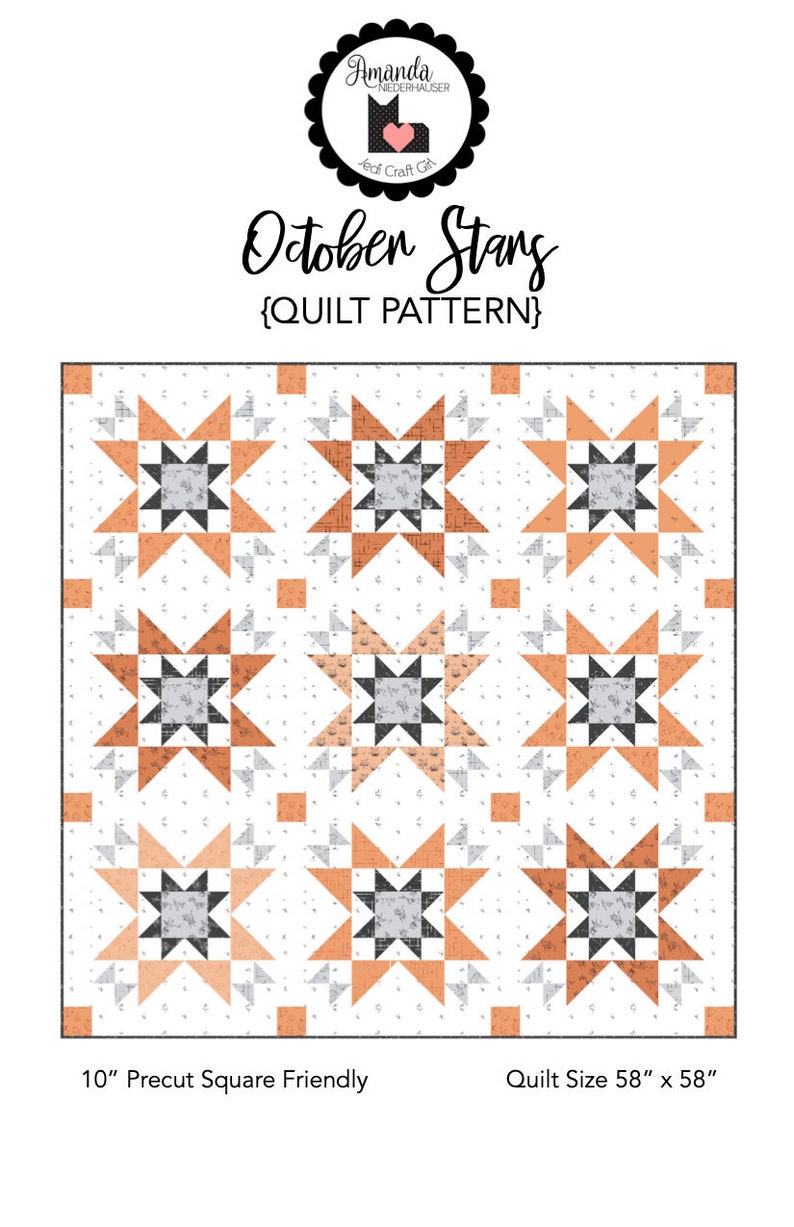 October Stars PDF Quilt Pattern image 1