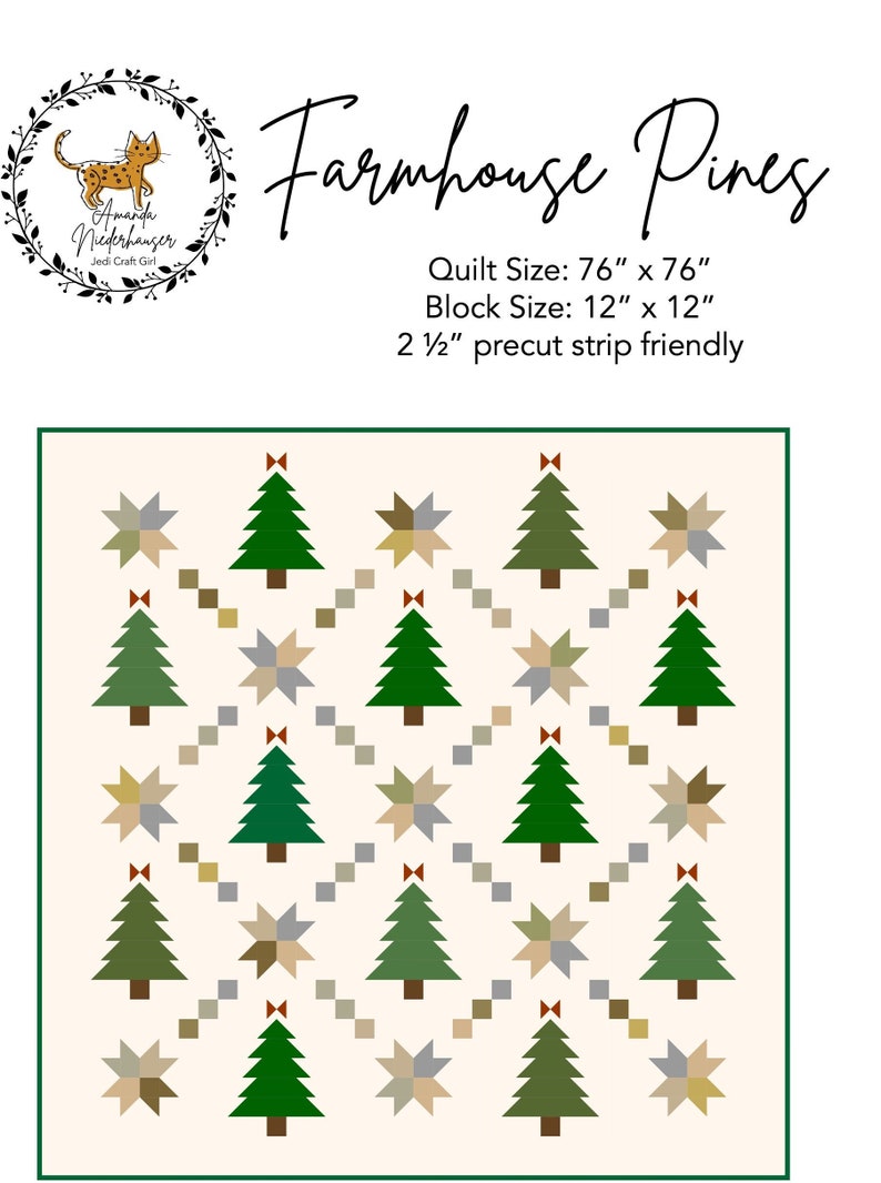 Farmhouse Pines PDF Quilt Pattern Etsy