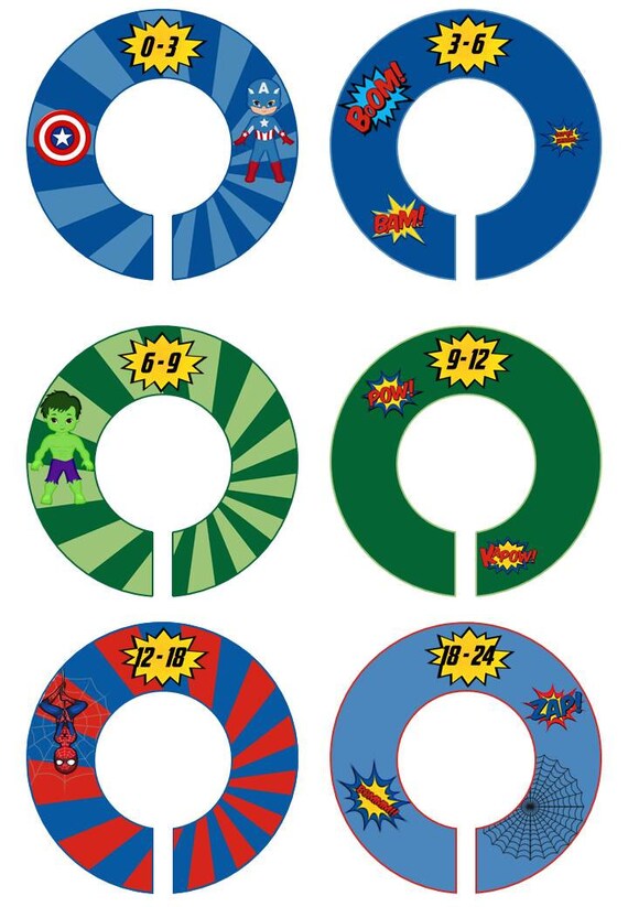 Closet Dividers Avengers Spiderman Hulk Captain America Baby Organizer Baby Shower Gift Nursery Room Decor Kids Hanger Infant Boy Toddler Il_570xn
